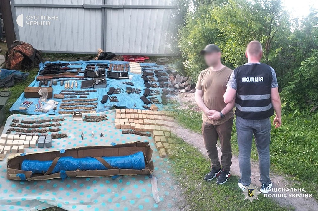 RPG, automatic rifles and 6,000 rounds: man detained in Chernihiv district village for illegal weapons storage