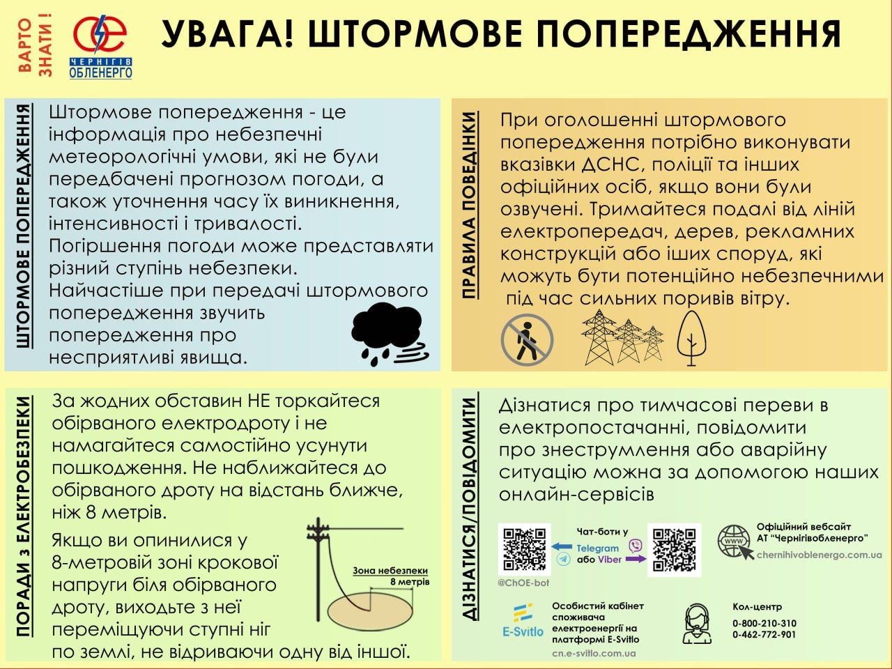 Штормове попередження: 3 серпня на Чернігівщині очікуються грози та сильний вітер