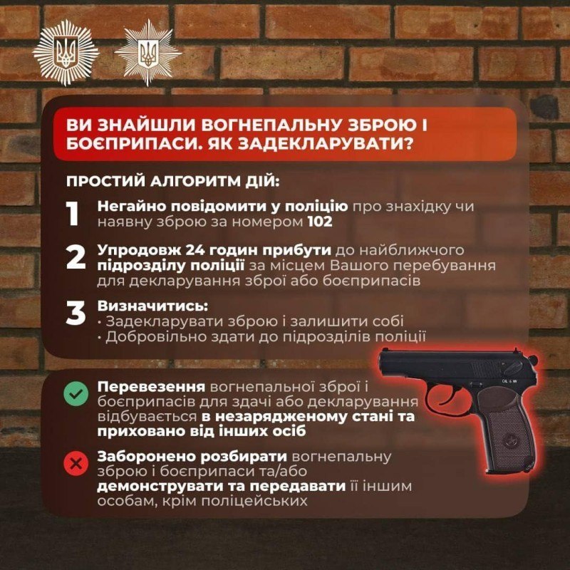 Chernihiv Oblast weapons declaration campaign continues: how to avoid criminal liability