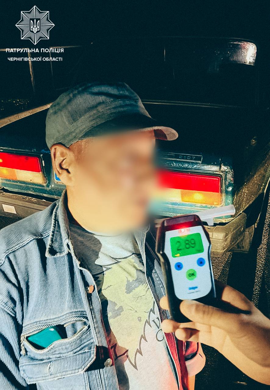 2.89 Promille: Drunk Driver with No Licence Caught Behind the Wheel in Chernihiv During Curfew