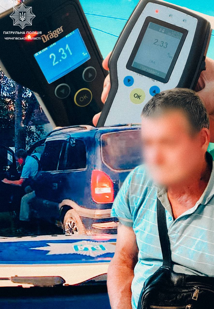 2,33 проміле за кермом: на трасі Київ — Чернігів зупинили нетверезого водія